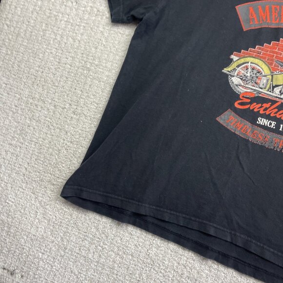 Y2K Harley Davidson American Pride USA Motorcycle T Shirt Black men Read - Picture 6 of 13